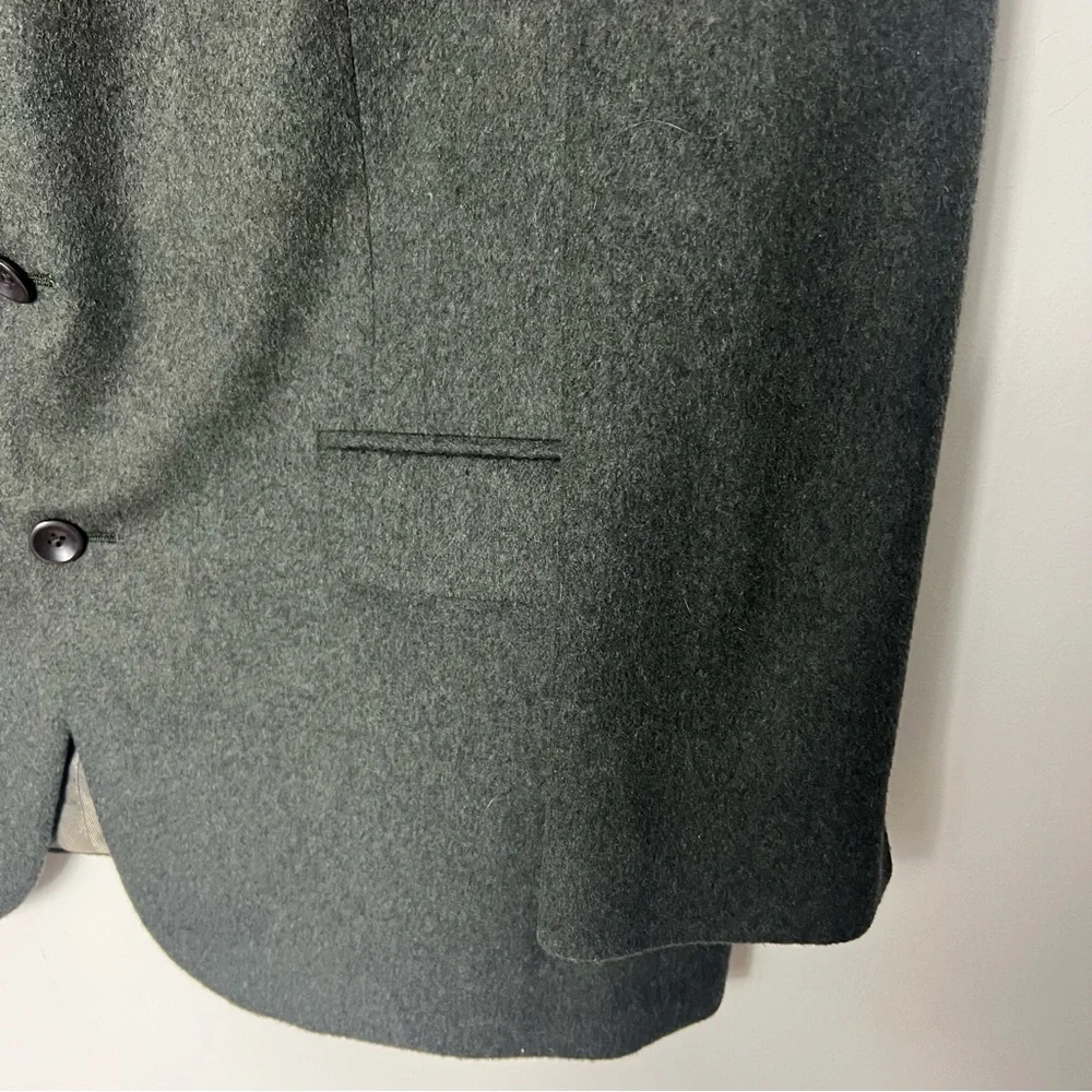 Oscar de la Renta Cashmere Wool Blend Blazer 3 Button Jacket 44 R